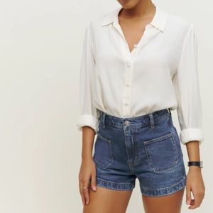 Reformation Alyssa High Rise Jean Shorts in Anguilla